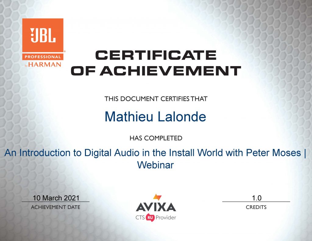 An Introduction to Digital Audio in the Install World with Peter Moses | Webinar